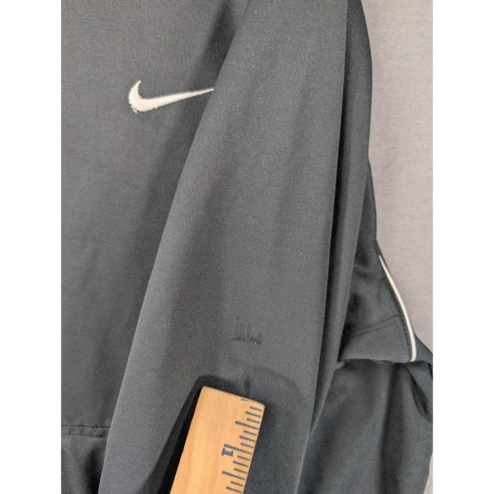 Nike Mens Therma-Fit Pullover Hoodie Black XL White Piping Swoosh Logo - Picture 3 of 9